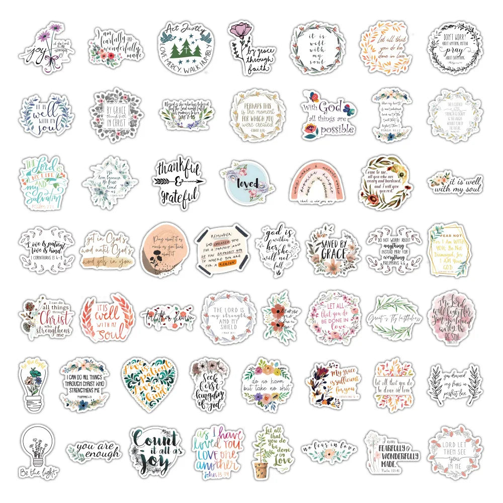 100Pcs Bible Stickers