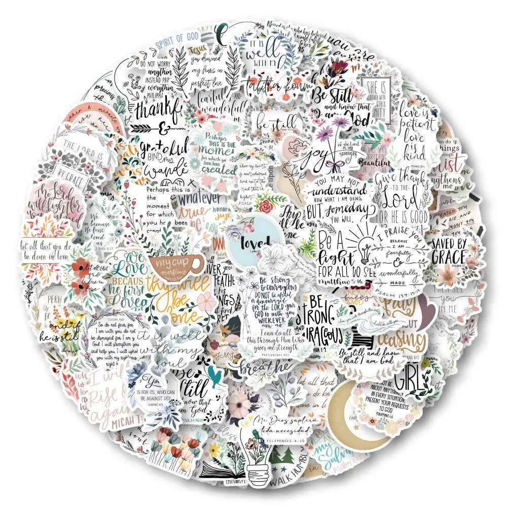 100Pcs Bible Stickers