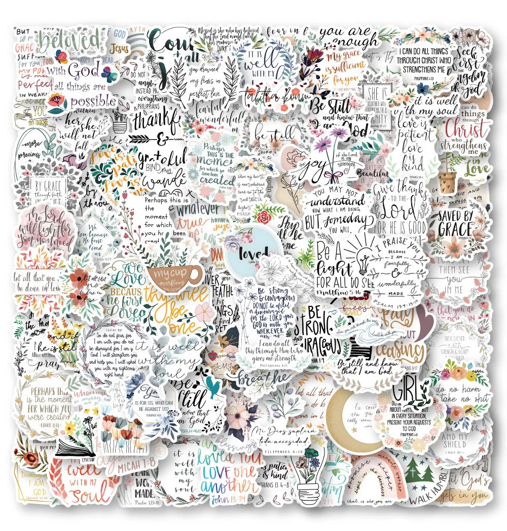 100Pcs Bible Stickers