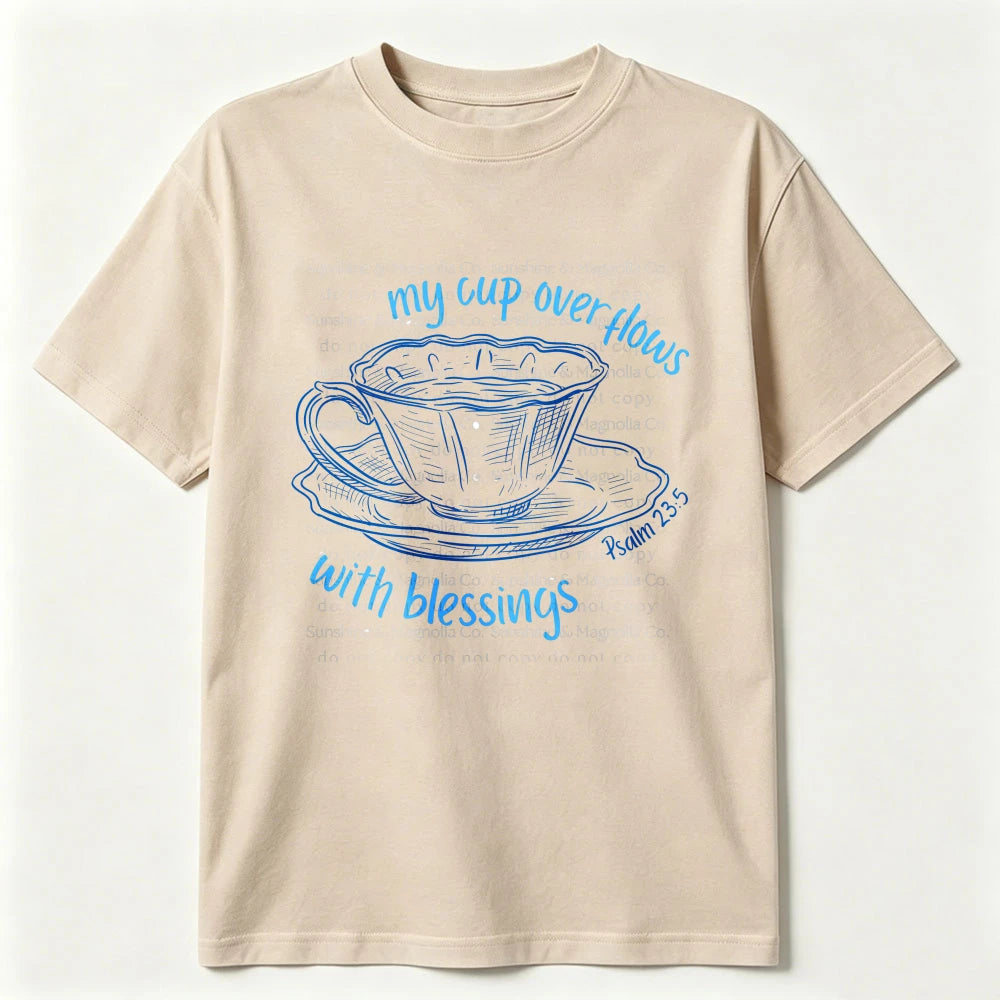 Psalm 23 My Cup Overflows Graphic T-shirt Unisex