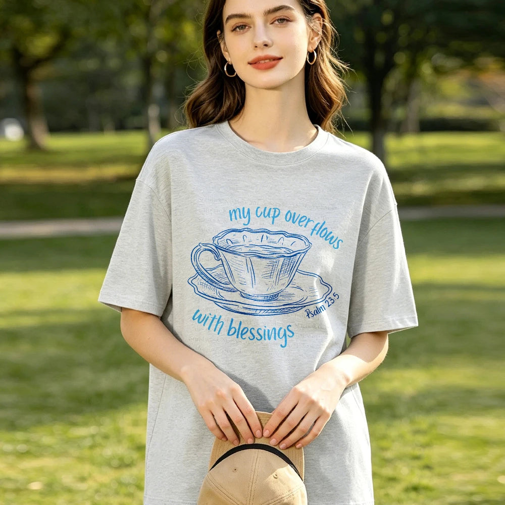 Psalm 23 My Cup Overflows Graphic T-shirt Unisex