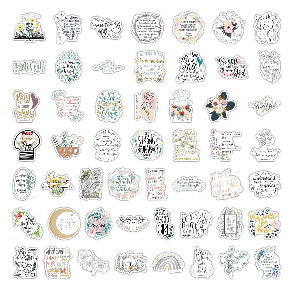 100Pcs Bible Stickers