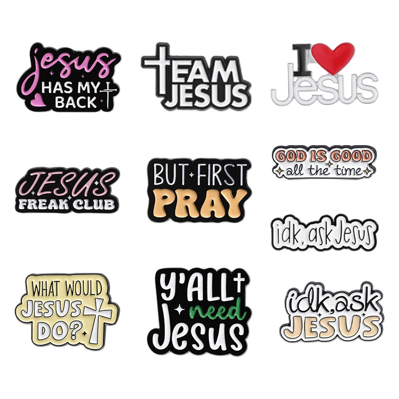 I Love Jesus Enamel Pins