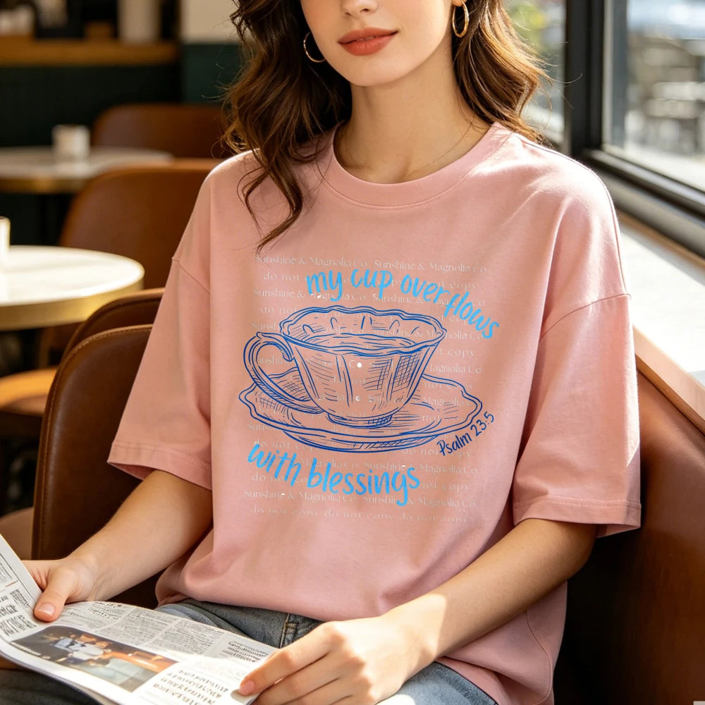 Psalm 23 My Cup Overflows Graphic T-shirt Unisex