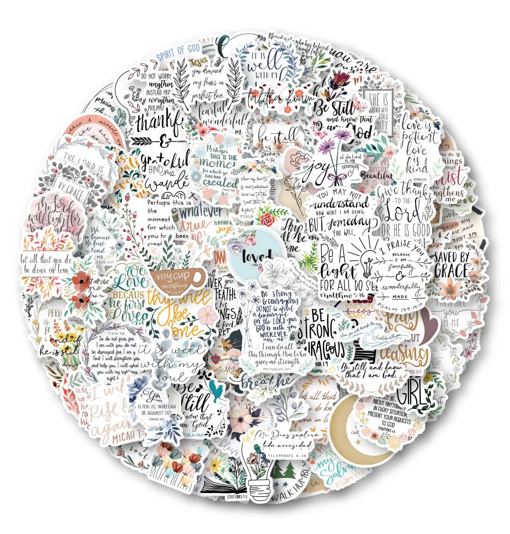 100Pcs Bible Stickers