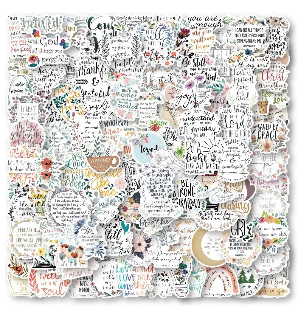 100Pcs Bible Stickers