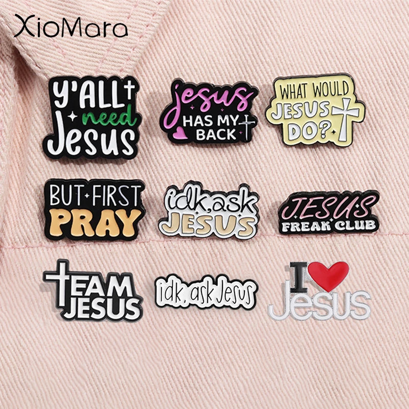 I Love Jesus Enamel Pins