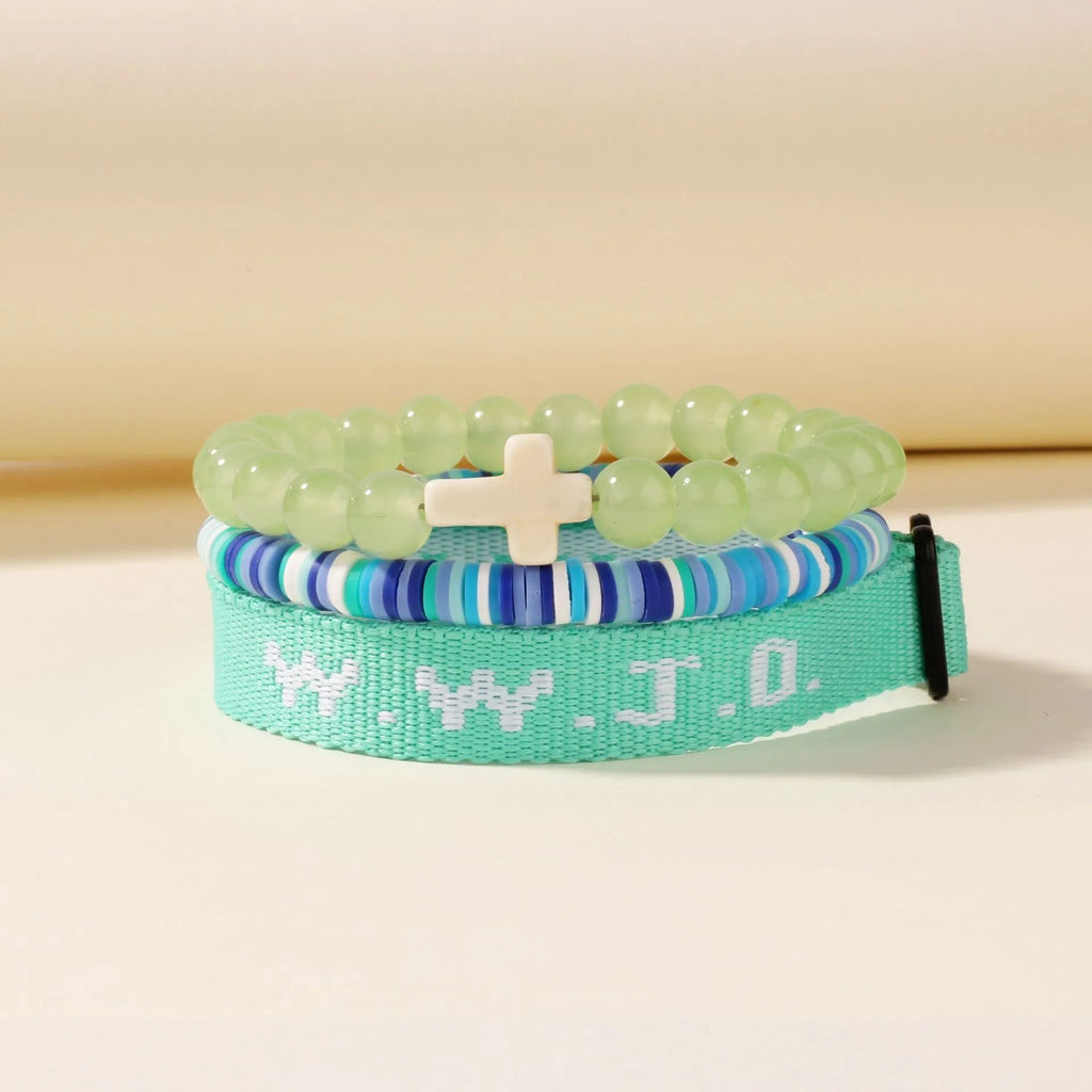 3PCS WWJD Bracelets Set