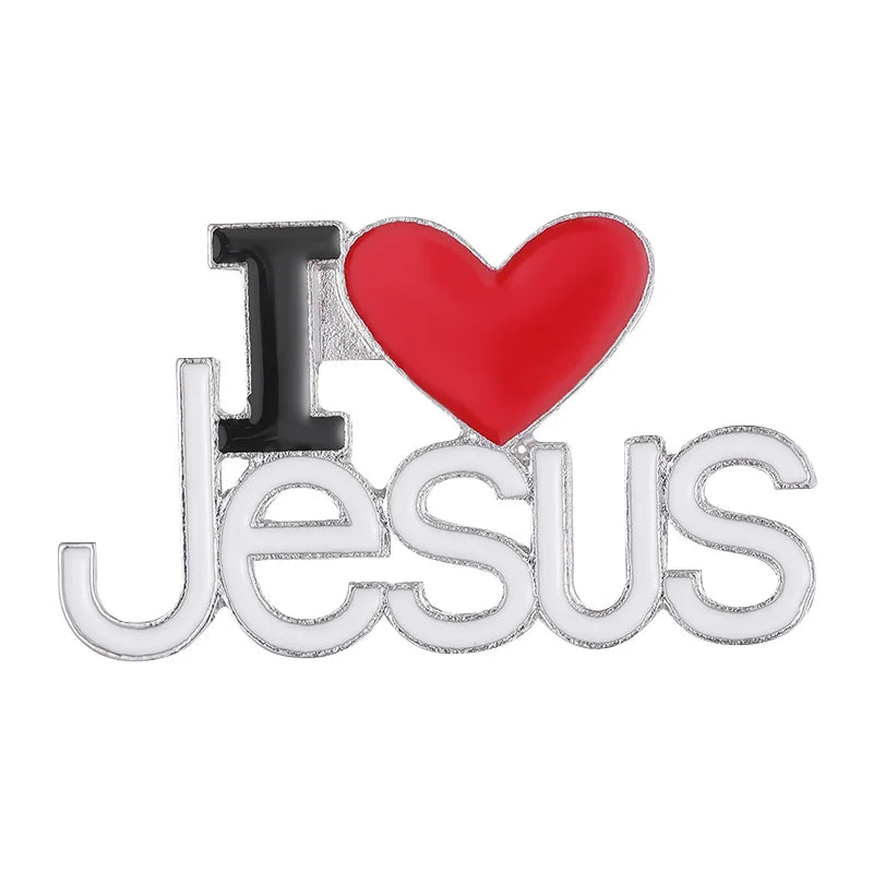 I Love Jesus Enamel Pins